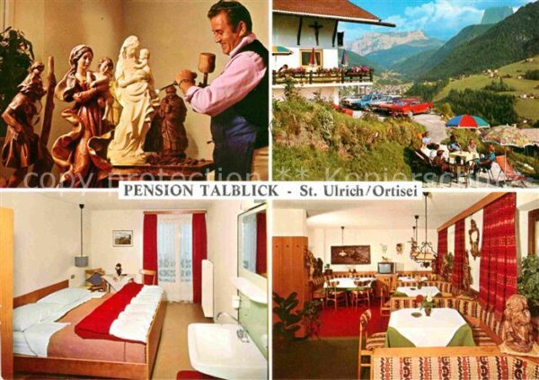 Ortisei St Ulrich Pension Talblick Fremdenzimmer Holzschn