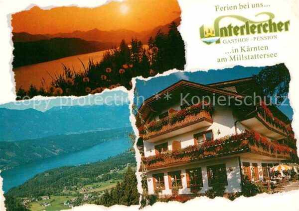 Millstatt Millstaettersee Gasthof Pension Unterlercher Alpenpanor