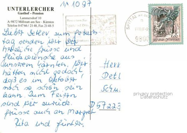 Millstatt Millstaettersee Gasthof Pension Unterlercher Alpenpanor – Bild 2