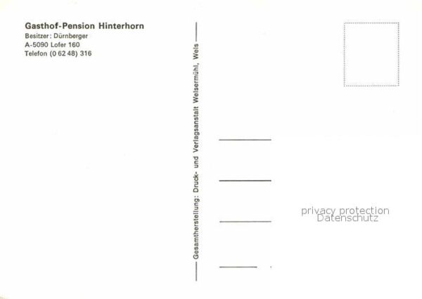 Lofer Gasthof Pension Hinterhorn – Bild 2