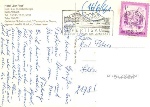 Alpbach Hotel Zur Post Tennisplätze Alpenblick – Bild 2