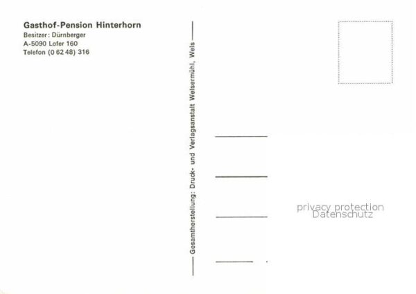 Lofer Gasthof Pension Hinterhorn Terrasse – Bild 2
