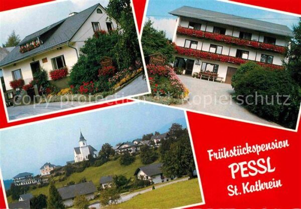 St Kathrein Pension Pessl Ortsansicht mit Kirche