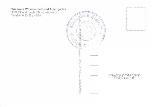Waldbach Steiermark Wiedners Wasserspiele und Alpengarten – Bild 2