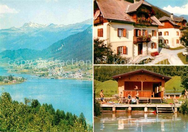 Techendorf Weissensee Pension Haus Regitnig Badestrand Alpenp