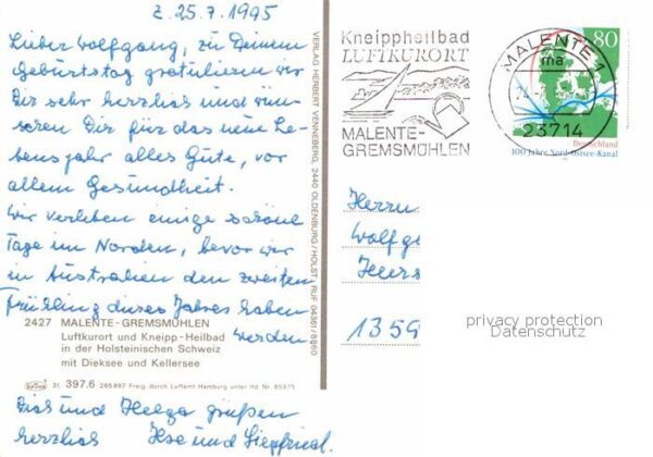 Malente-Gremsmuehlen Dieksee Kellersee Luftkurort Kneippheil – Bild 2