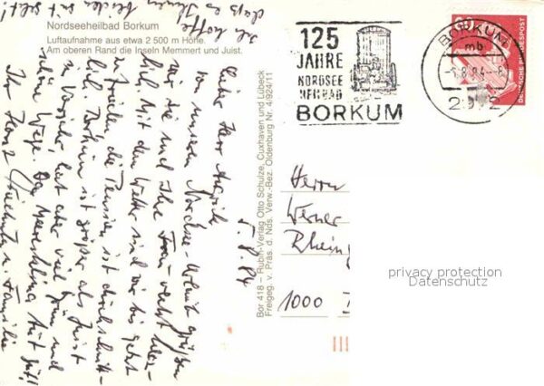 Borkum Luftaufnahme aus ca. 2500 m Höhe mit In – Bild 2
