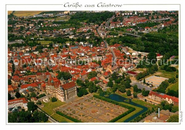 Guestrow Mecklenburg Vorpommern Schloss Fliegeraufnahme