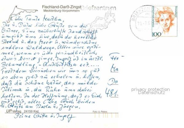Prerow Ostseebad Fliegeraufnahme Hafen Bauernhaus Strand – Bild 2