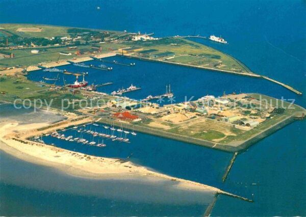 Borkum Fliegeraufnahme Hafengebiet