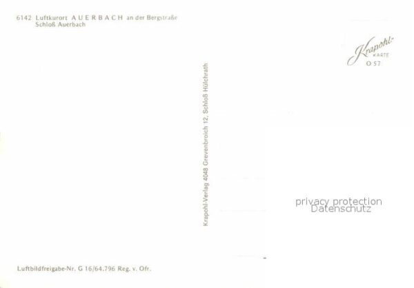 Auerbach Bergstrasse Fliegeraufnahme Schloss – Bild 2