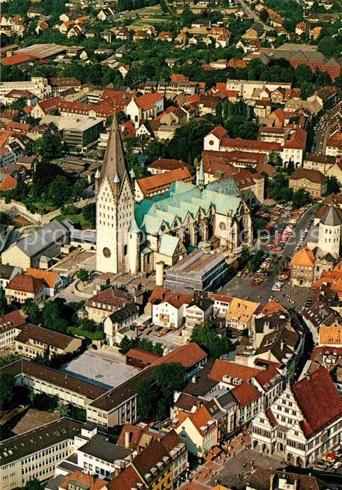 Paderborn Fliegeraufnahme Kaiserpfalz Dom Gaukirc