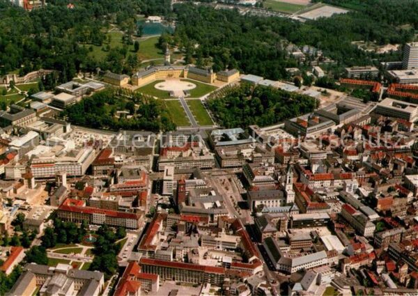 Karlsruhe Baden Fliegeraufnahme Schloss