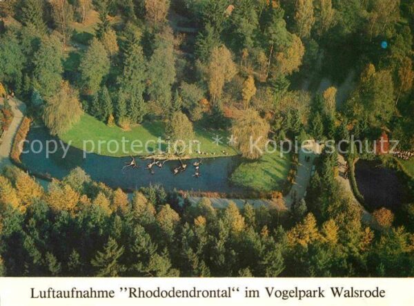 Walsrode Lueneburger Heide Fliegeraufnahme Rhododendrontal