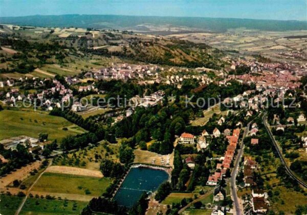 Bad Orb Fliegeraufnahme Kurviertel mit Schwimmb