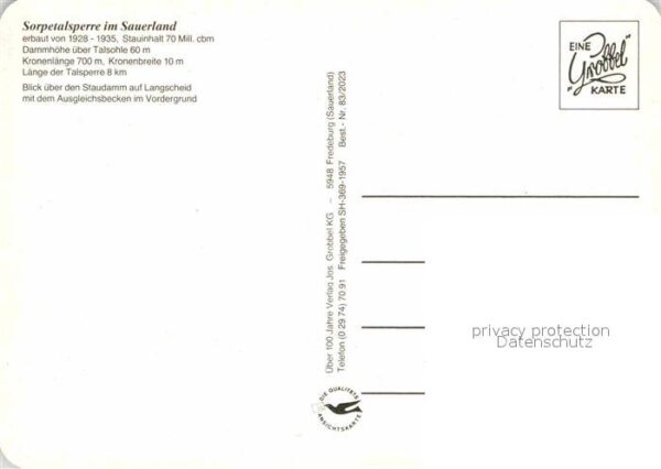 Sorpetalsperre Fliegeraufnahme – Bild 2