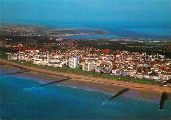 Norderney Nordseebad Fliegeraufnahme Kaiserstrasse mit Prome