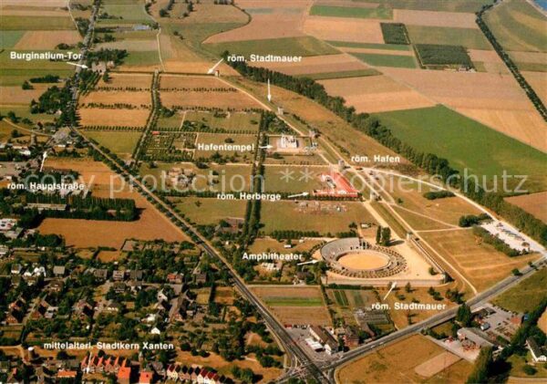 Xanten Fliegeraufnahme Archäologischer Park