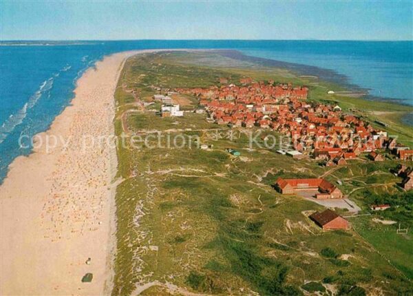 Juist Nordseebad Fliegeraufnahme mit Strand