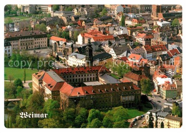 Weimar Thueringen Fliegeraufnahme mit Schloß Bastille