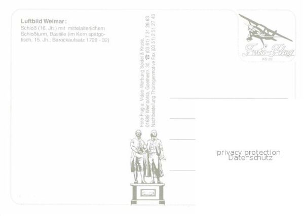Weimar Thueringen Fliegeraufnahme mit Schloß Bastille – Bild 2
