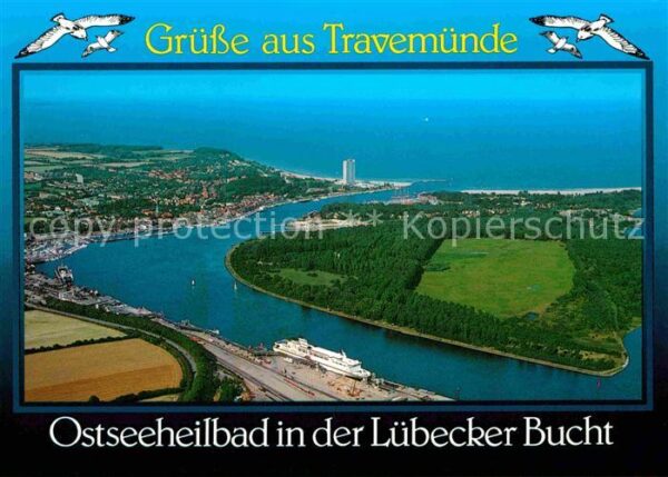 Travemuende Ostseebad Fliegeraufnahme Lübecker Bucht