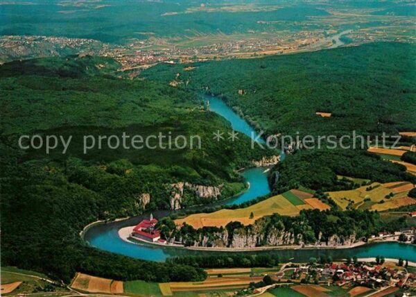 Kelheim Fliegeraufnahme Kloster Weltenburg Dona