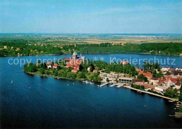 Ratzeburg Fliegeraufnahme Domhalbinsel mit Rudera