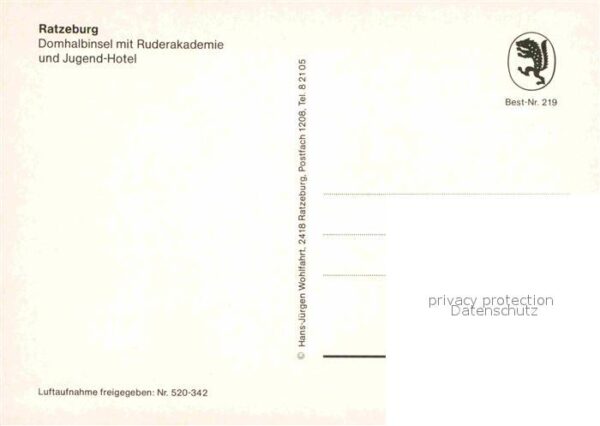 Ratzeburg Fliegeraufnahme Domhalbinsel mit Rudera – Bild 2