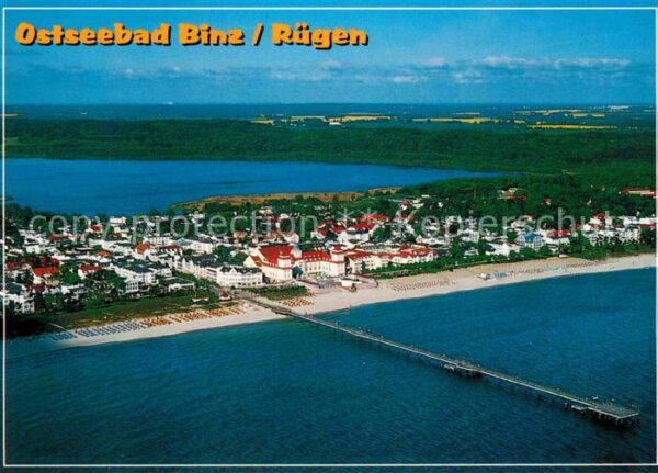 Binz Ruegen Fliegeraufnahme mit Seebrücke
