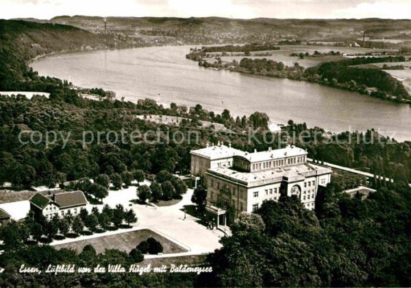 Essen Ruhr Fliegeraufnahme Villa Hügel mit Baldene