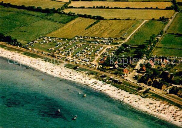 Schoenberger Strand Fliegeraufnahme mit Camping und Strand