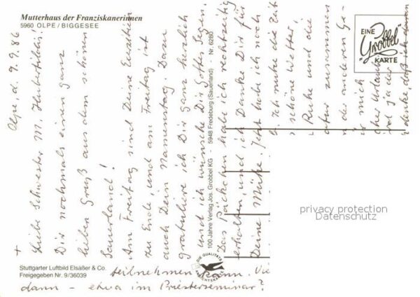 Biggesee Olpe Fliegeraufnahme Mutterhaus der Fra – Bild 2