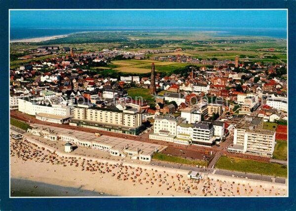 Borkum Fliegeraufnahme mit Strand