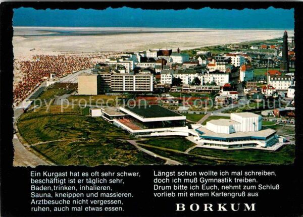 Borkum Fliegeraufnahme mit Strand