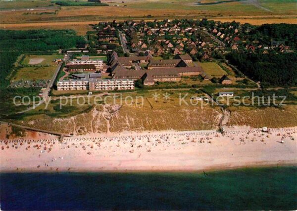 Westerland Sylt Fliegeraufnahme Nordseeklinik Sanatoriu