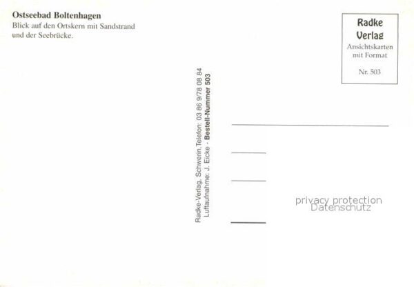 Boltenhagen Ostseebad Fliegeraufnahme mit Strand und Seebrück – Bild 2