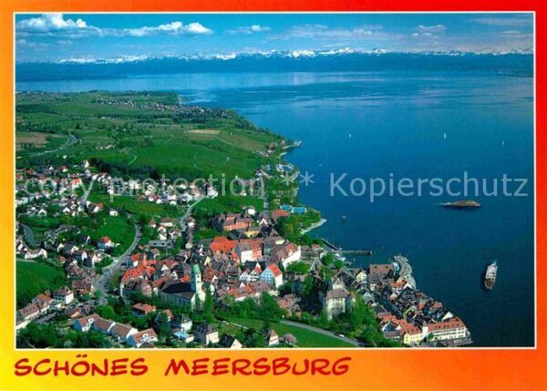 Meersburg Bodensee Fliegeraufnahme mit Schloß