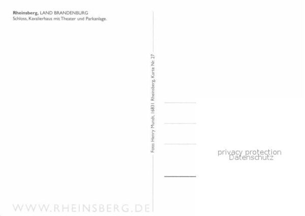 Rheinsberg Fliegeraufnahme Schloss Kavalierhaus Th – Bild 2