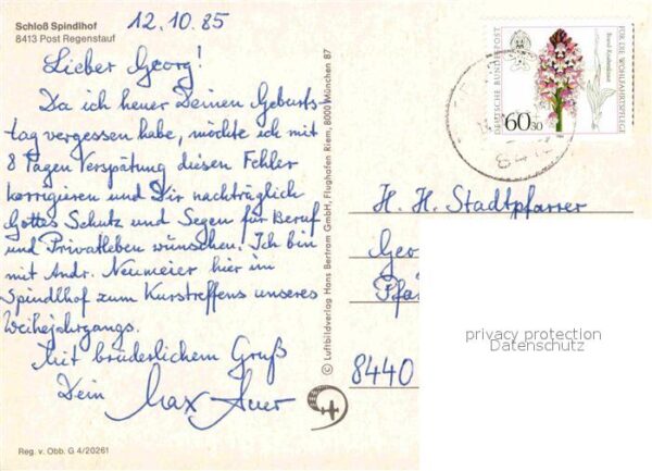 Regenstauf Fliegeraufnahme Schloß Spindlhof – Bild 2