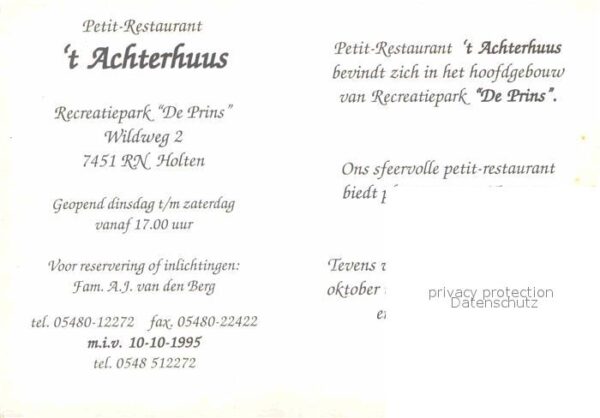 Holten Rijssen Restaurant t Achterhuus – Bild 2