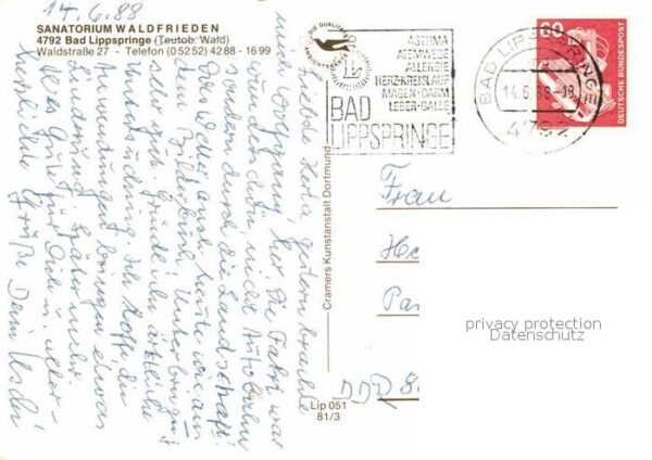 Bad Lippspringe Sanatorium Waldfrieden – Bild 2