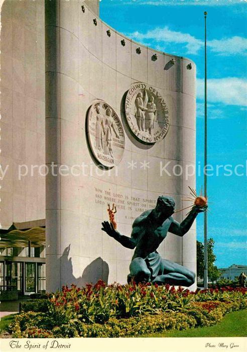 Detroit Michigan City-County Building Skulptur