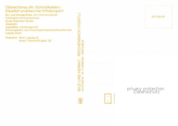 Oberschoenau Thueringen Wanderhütte Am Hermannsberg Ernst Thälm – Bild 2