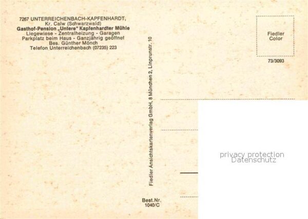 Unterreichenbach Calw Gasthof Untere Kapfenhardter Mühle – Bild 2
