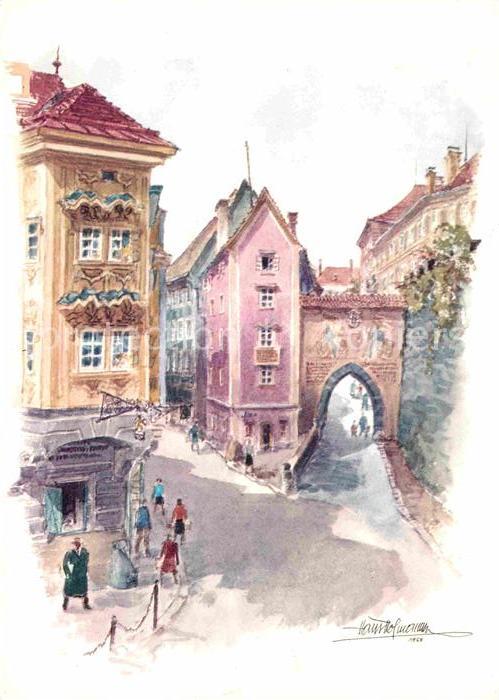 Steyr Enns Oberoesterreich Zwischenbrücken Schlossberg Enge Gasse