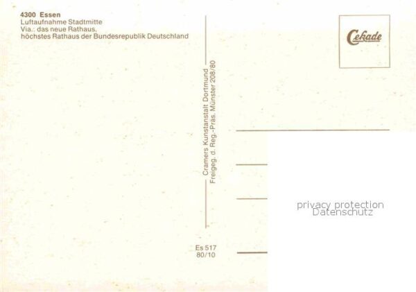 Essen Ruhr Fliegeraufnahme Rathaus – Bild 2