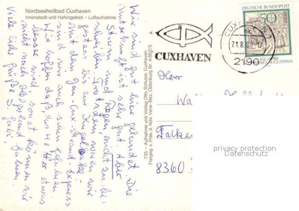 Cuxhaven Nordseebad Hafengebiet Fliegeraufnahme – Bild 2