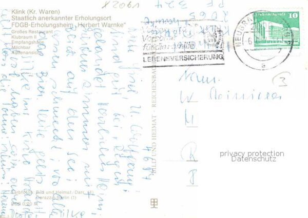 Klink Waren Erholungsheim Herbert Warnke – Bild 2