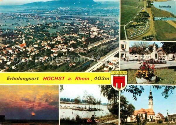 Hoechst Vorarlberg Kirche Rohrspitz Fliegeraufnahme